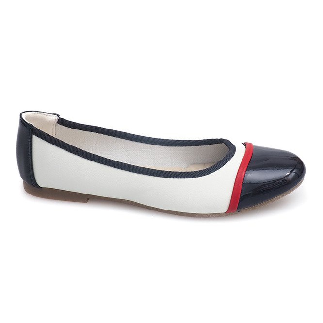Ballerine verniciate 336 Bianco bianca nero