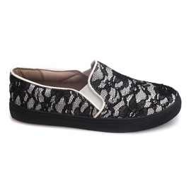 Slip Sneakers Slip Lace Q10 Bianco nero