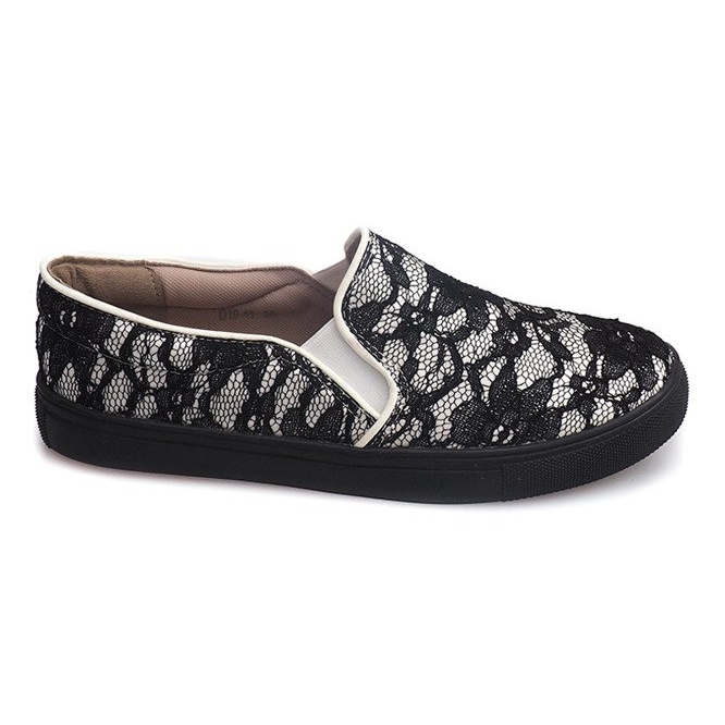 Slip Sneakers Slip Lace Q10 Bianco bianca nero