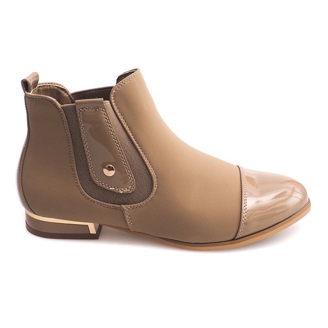 Stivali eleganti, scarpe basse 60861-3 Kaki multicolore