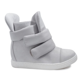 Sneakers Con Zeppa Con Velcro 86-149 Grigie grigio
