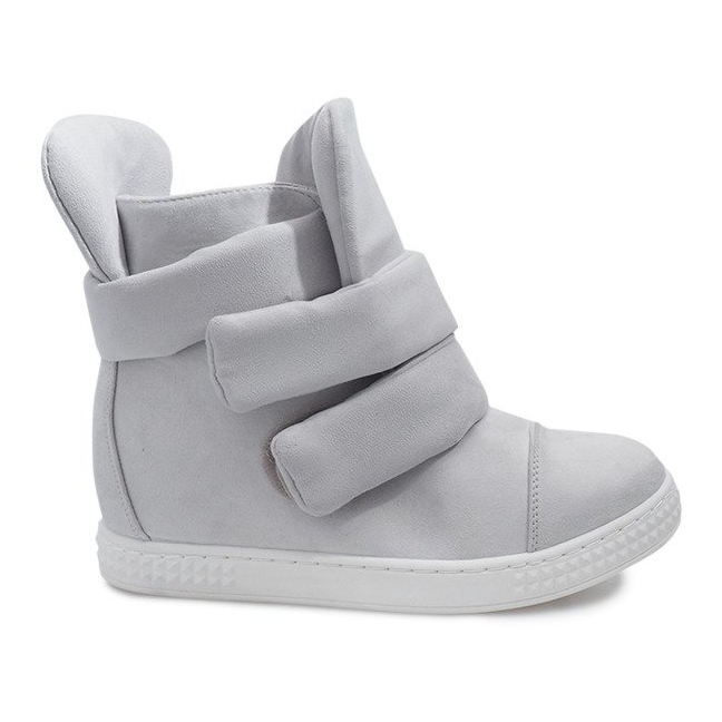 Sneakers Con Zeppa Con Velcro 86-149 Grigie grigio