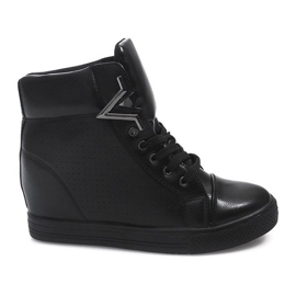 Sneakers con zeppa 2932-1 Nero