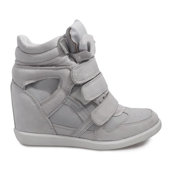 Sneakers con zeppa grigie FY8515 grigio