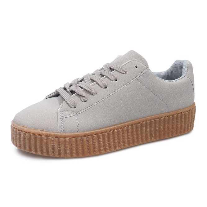 Stivali Creepers Sulla Piattaforma AM-1101 Grigio