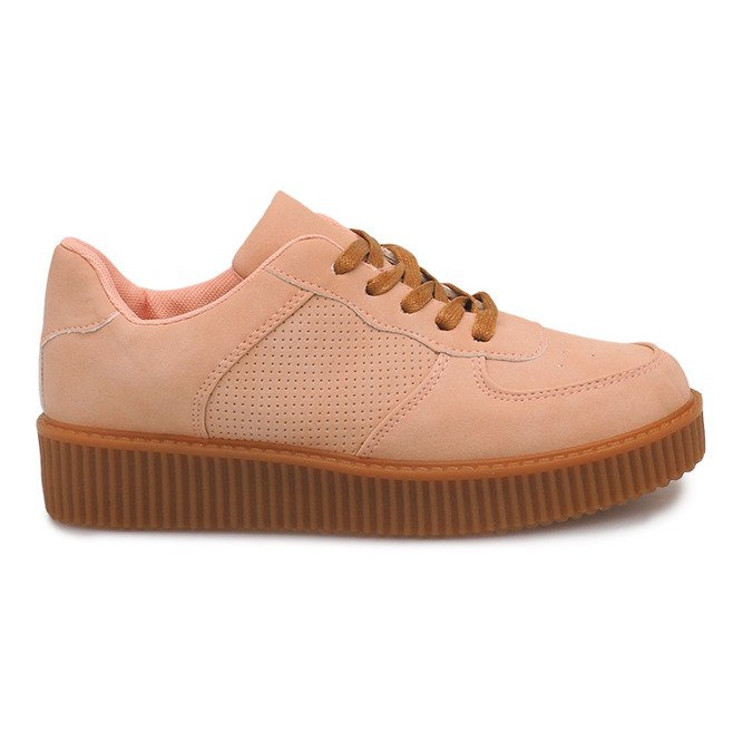 Stivali Creepers sulla piattaforma nuda HBK1015 beige