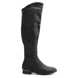 Stivali alti e sottili A7898-38 Nero