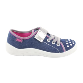 Scarpe per bambini Befado 251Y109 jeans blu navy rosa grigio