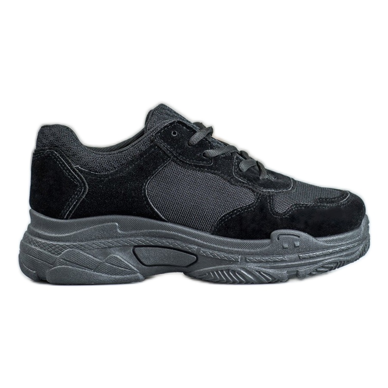 SHELOVET Scarpe sportive stringate nero