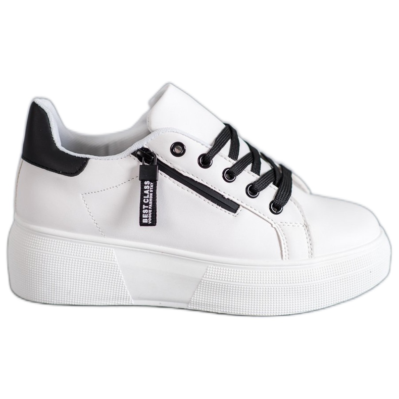 SHELOVET Scarpe stringate sulla piattaforma bianca