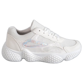 SHELOVET Scarpe sportive in tessuto bianco