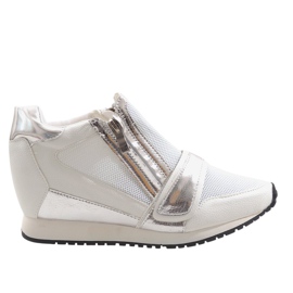 Sneakers semplici alla moda SK48 bianche bianco
