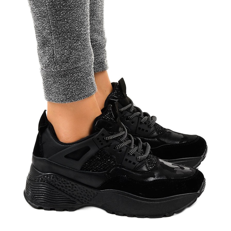 Scarpe sportive C2 da donna alla moda nere nero
