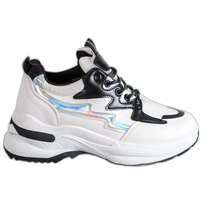 SHELOVET Scarpe sportive in ecopelle bianco multicolore