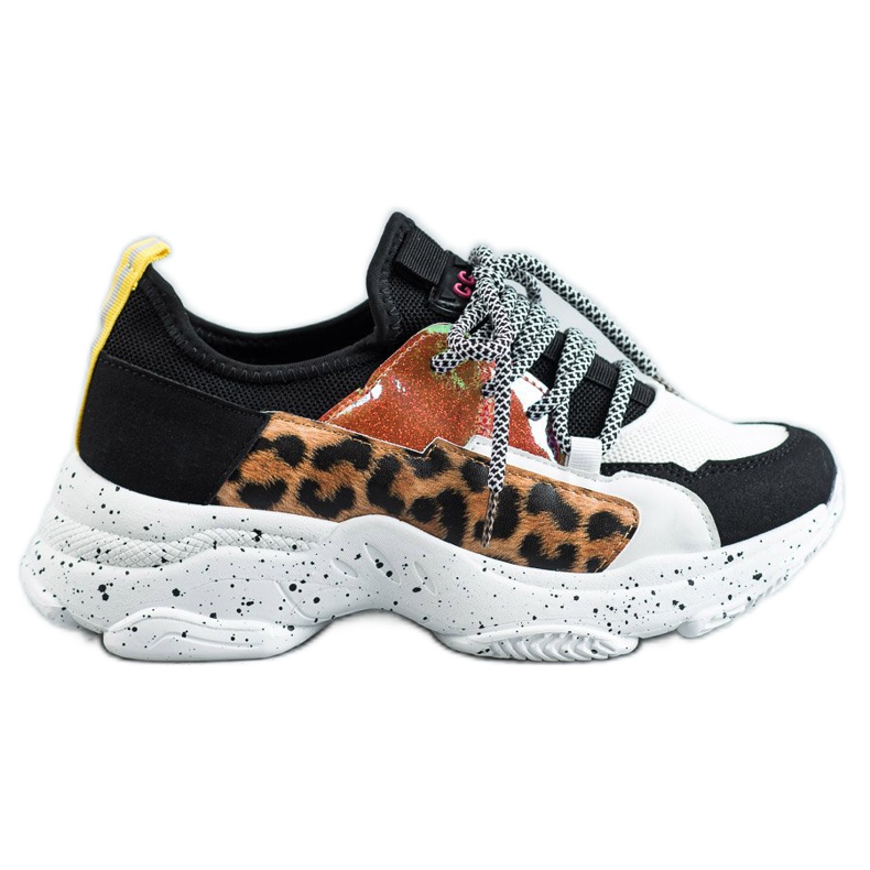 SHELOVET Scarpe sportive con stampa leopardata nero multicolore