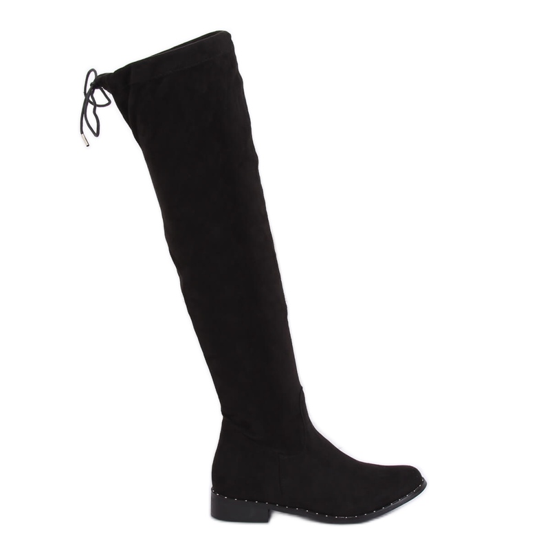 Stivali in camoscio nero QT04P Nero