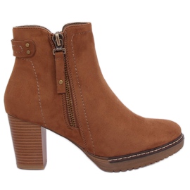 Stivali con tacco alto in camoscio beige 8B856 Khaki