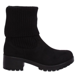 Stivali neri da donna con guardolo ZX2804 Black nero