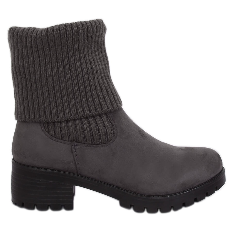 Grigio Stivali da donna con guardolo ZX2804 Grigio