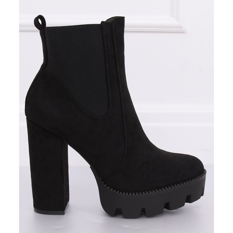 Stivali neri sulla piattaforma Stivali Jodhpur DA30P Black nero