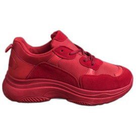SHELOVET Scarpe sportive rosse rosso