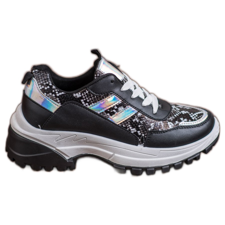 SHELOVET Sneakers nere con stampa serpente nero
