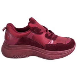 SHELOVET Scarpe sportive bordeaux rosso