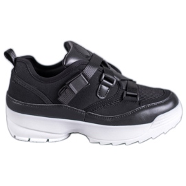 SHELOVET Scarpe sportive nere alla moda nero