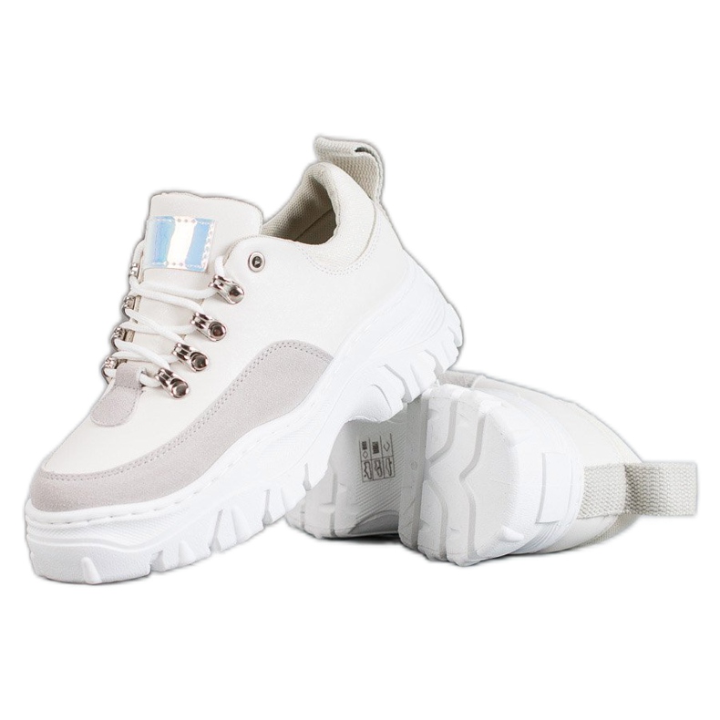 SHELOVET Scarpe sportive stringate bianca