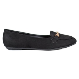 SHELOVET Ballerine in camoscio nero