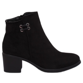 Stivali da donna neri con tacco alto 8B982 Black nero