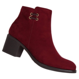 Maroon 8B982 Tacchi alti da vino da donna rosso