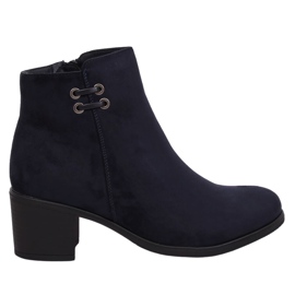 Stivali da donna blu navy 8B982 Blu con tacco alto
