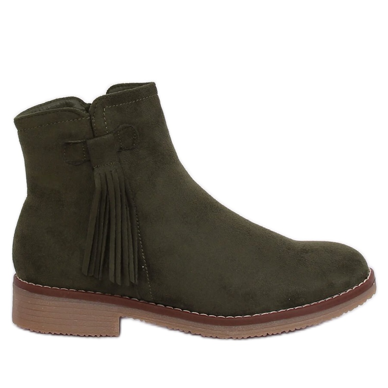 Stivali Jodhpur verdi con frange 8B907 Green verde