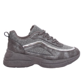 Grigio BY-082 D. Scarpe sportive grigie