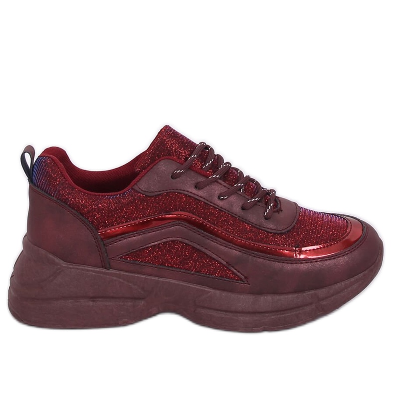 BY-082 Scarpe sportive bordeaux vino rosso