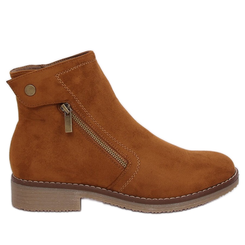 Cammello 8B908 Stivaletti Chelsea color cammello marrone