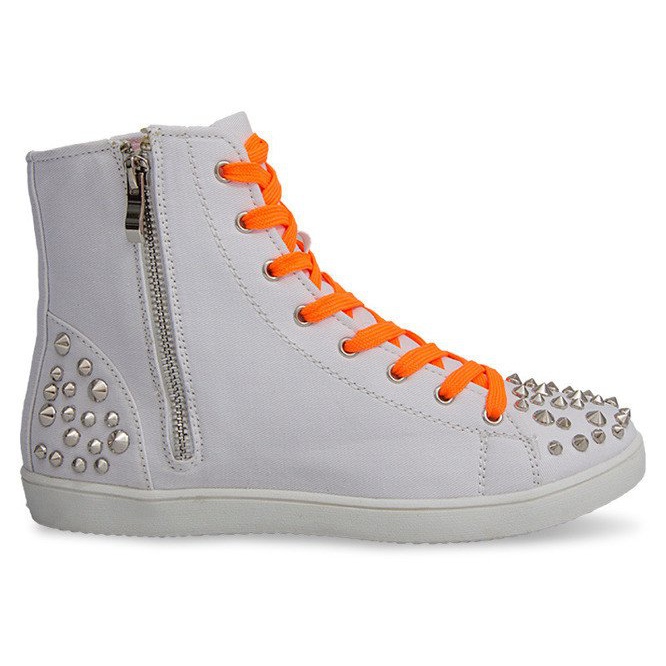 Sneakers Alte Con Borchie 6563 Bianco bianca