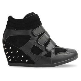 Sneakers Con Zeppa Con Borchie 4515 Nere nero