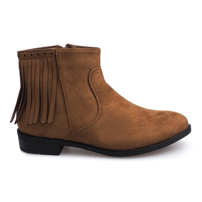Stivali in pelle scamosciata nello stile di Boho 8355 Camel marrone