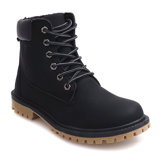 Stivali autunno in legno B788 Black nero