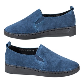 Filippo Scarpe da ginnastica slip-on in pelle blu