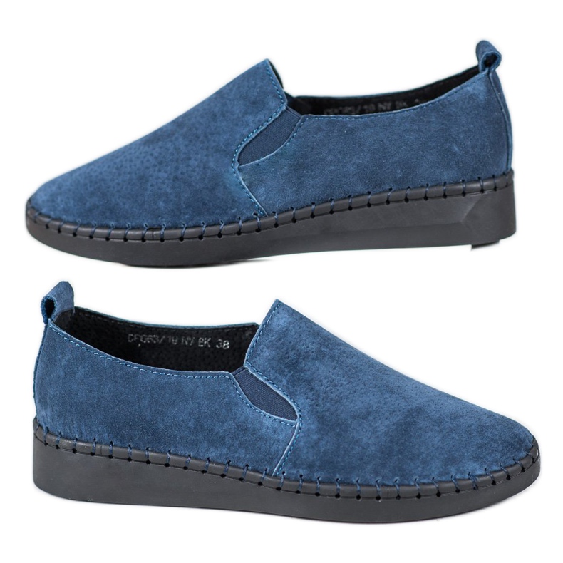 Filippo Scarpe da ginnastica slip-on in pelle blu