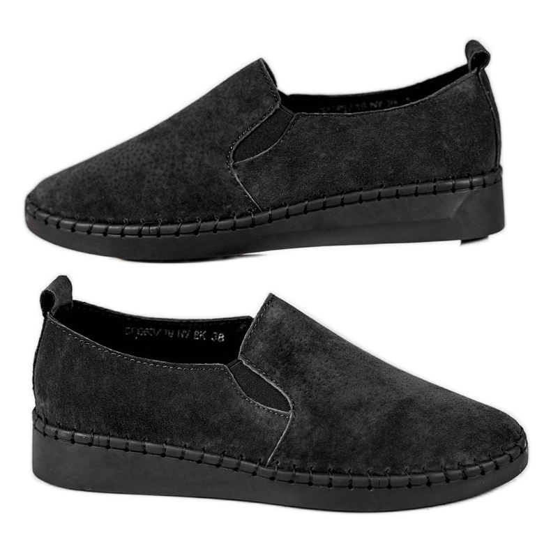 Filippo Scarpe da ginnastica slip-on in pelle nero