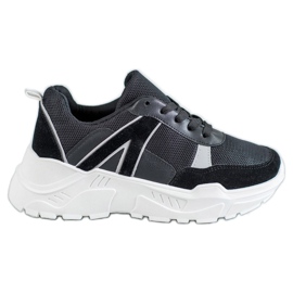 SHELOVET Calzature legate sulla piattaforma nero