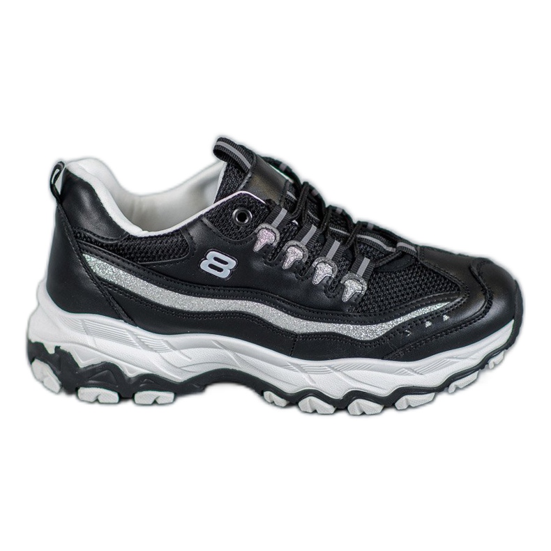 Yes Mile Sneakers Con Glitter nero