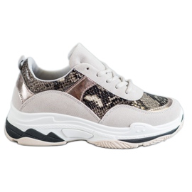 Kylie Sneakers con stampa serpente multicolore