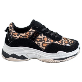 Kylie Sneakers con stampa leopardata nero multicolore