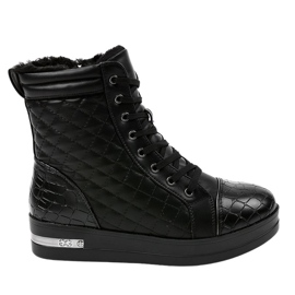 Sneakers nere isolate con cerniera 9015-1 nero