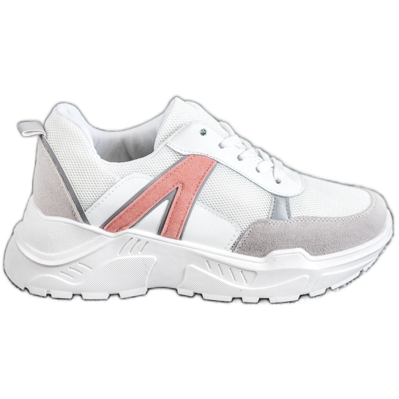 SHELOVET Scarpe da ginnastica sportive bianco rosa multicolore